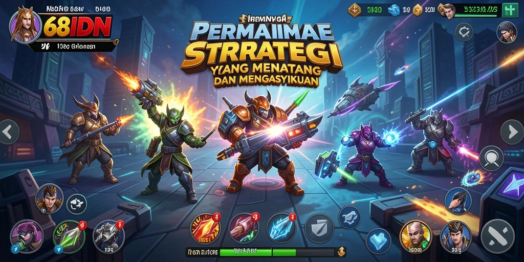 Screenshot gameplay 68IDN menunjukkan strategi pertarungan yang intens.
