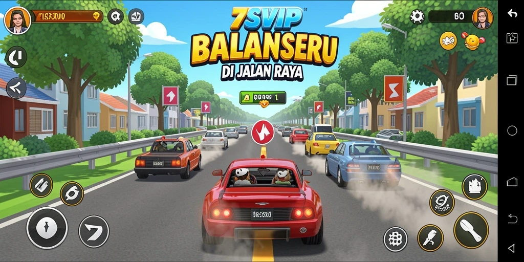 Tangkapan layar gameplay 7SVIP yang menunjukkan aksi balapan seru.