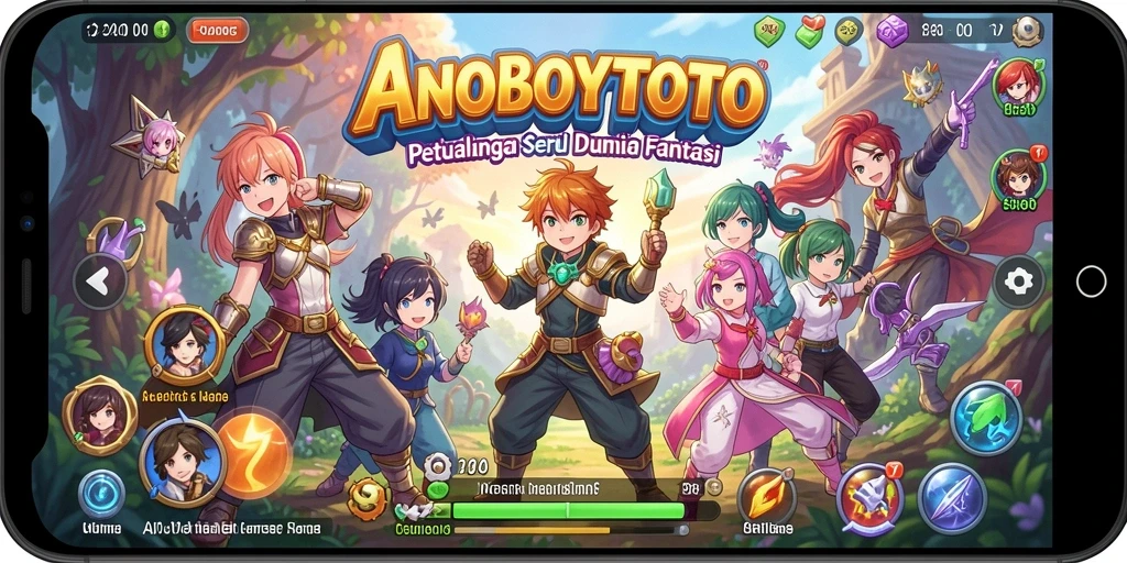 Tampilan gameplay ANOBOYTOTO yang penuh aksi dan karakter anime menarik.