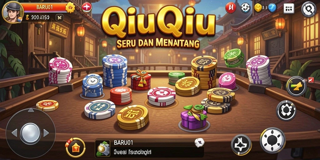 Tampilan gameplay seru dari BARU01 dalam QiuQiu.