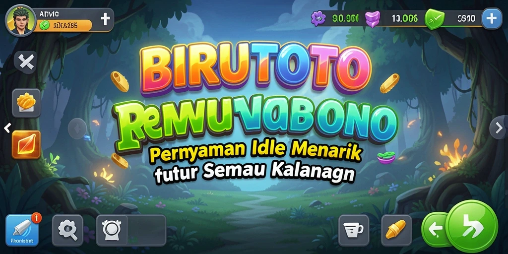 Screenshot menunjukkan karakter sedang berkembang dalam gameplay Idle.