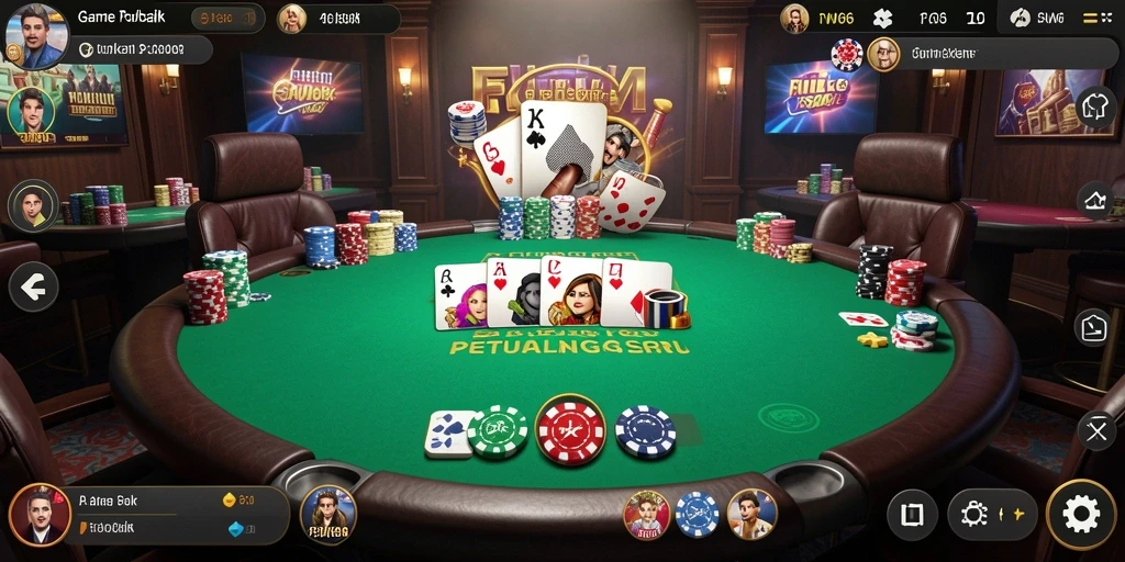 Screenshot utama FW66 menampilkan gameplay seru poker dengan grafis yang menarik.