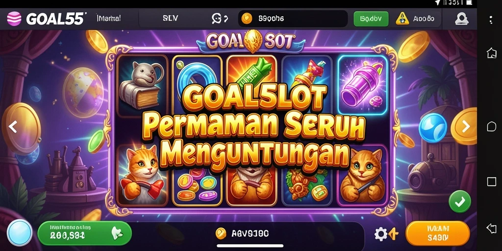 Tampilan menarik dari gameplay Slot di GOAL55.