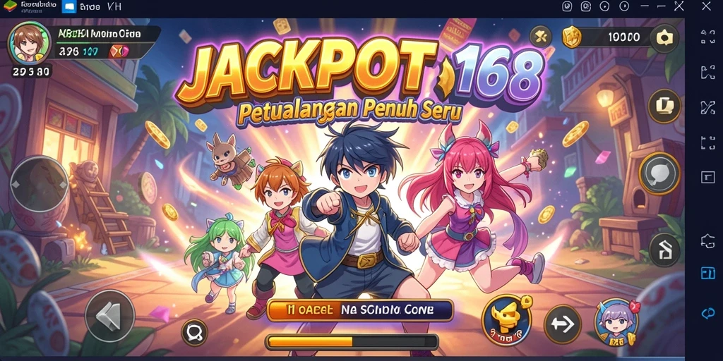Tampilan menarik dari gameplay JACKPOT168 dengan karakter Anime.