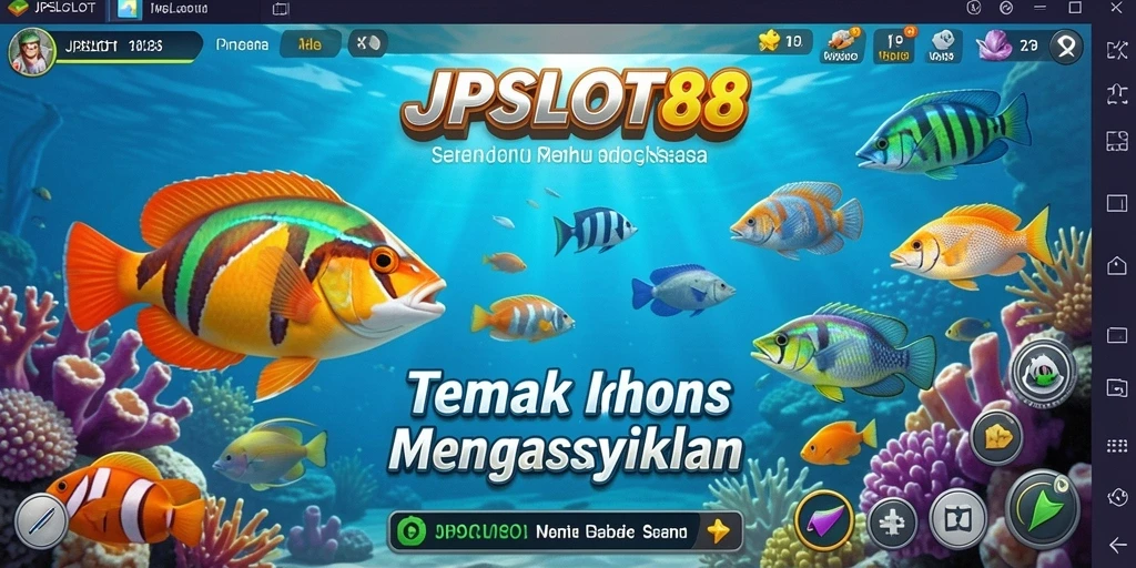 Gameplay menarik JPSLOT88 saat menembak ikan berwarna-warni.