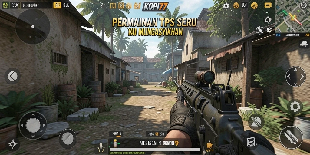 Tampilan gameplay KOPI77 menunjukkan aksi menegangkan dalam pertempuran TPS