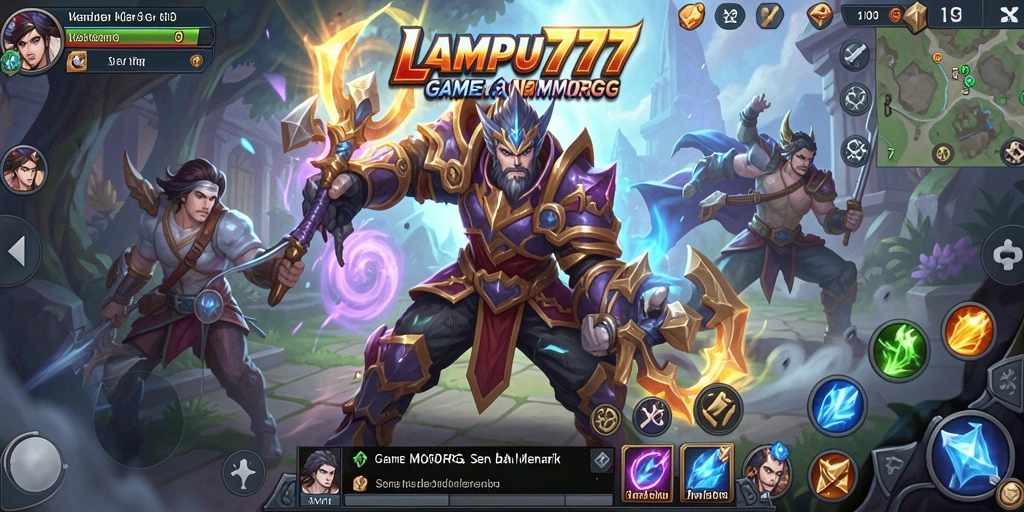 Tampilan dinamis dan menakjubkan dari gameplay MMORPG LAMPU777.