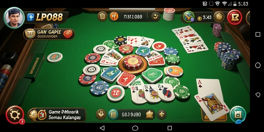 Screenshot utama LPO88 menampilkan momen seru permainan Gaple.