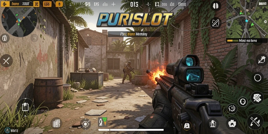 Gameplay seru dalam pertempuran FPS yang mendebarkan.