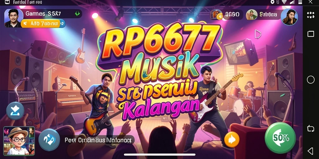 Tampilan gameplay RP6677 dengan tantangan musik yang seru dan interaktif.