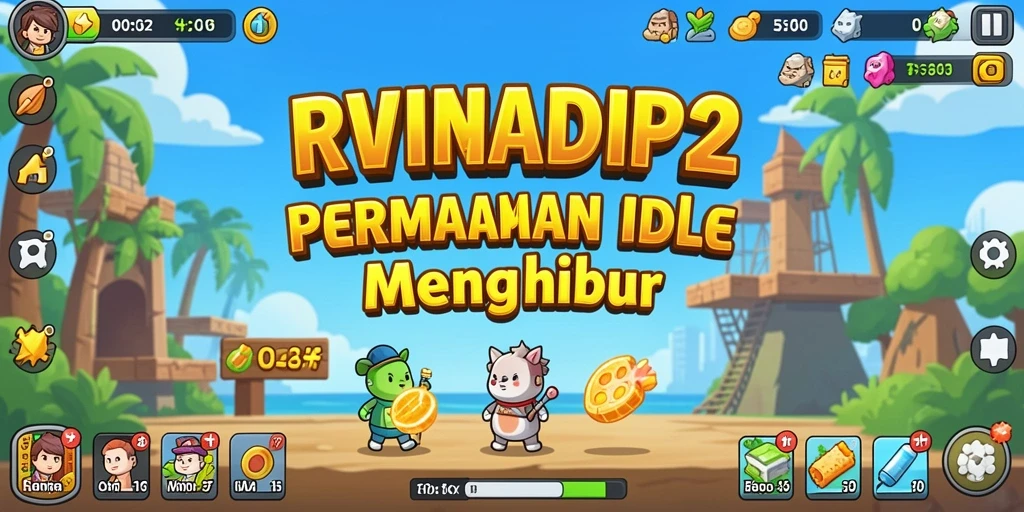 Screenshot utama RVIP2 menampilkan gameplay Idle yang menghibur.