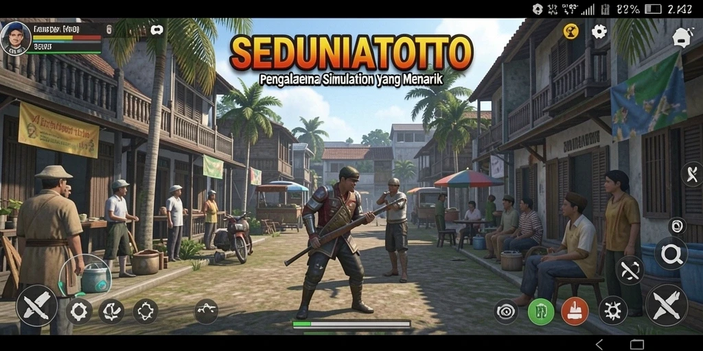 Gameplay menarik di SEDUNIATOTO menampilkan dunia yang penuh warna.