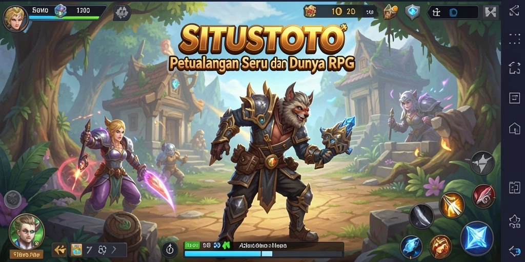 Tampilan gameplay seru dalam SITUSTOTO dengan grafik RPG yang memukau.