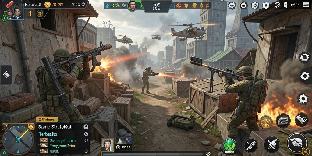 Gambaran gameplay V07 menampilkan pertempuran taktis yang mendebarkan.